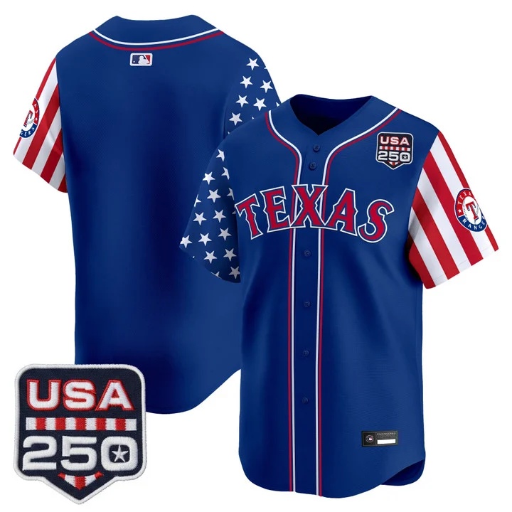 Men's Texas Rangers America 250 Edition Vapor Premier Limited Jersey ROYAL BLANK