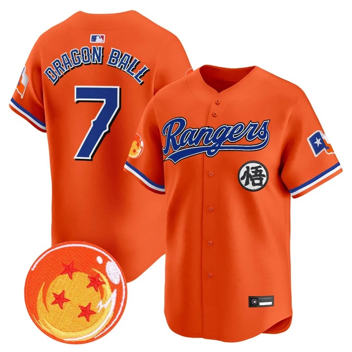 Men's Texas Rangers x Dragon Ball Vapor Premier Limited Jersey #7 DRAGON BALL