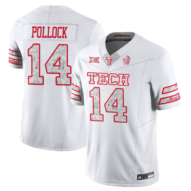 Men's Texas Tech Football “GalvanICED” Jersey #14 Brice Pollock