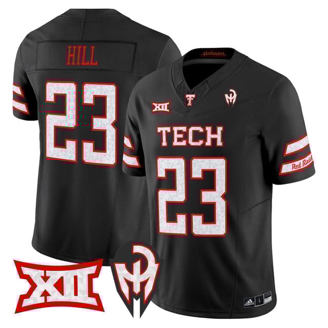Men's Texas Tech Red Raiders 'Too Cold' Vapor Limited Jersey - Mahomes Collection black #23 Adam HIll