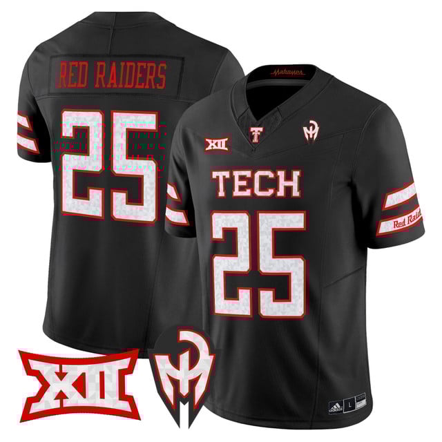 Men's Texas Tech Red Raiders 'Too Cold' Vapor Limited Jersey - Mahomes Collection black #25 Red Raiders