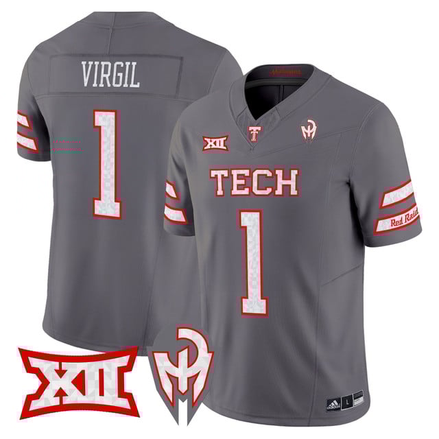 Men's Texas Tech Red Raiders 'Too Cold' Vapor Limited Jersey - Mahomes Collection gray #1 Reggie Virgil