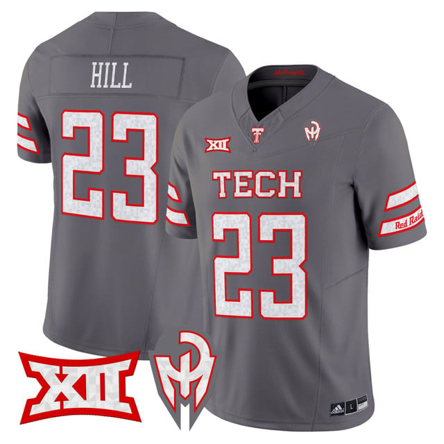 Men's Texas Tech Red Raiders 'Too Cold' Vapor Limited Jersey - Mahomes Collection gray #23 Adam HIll