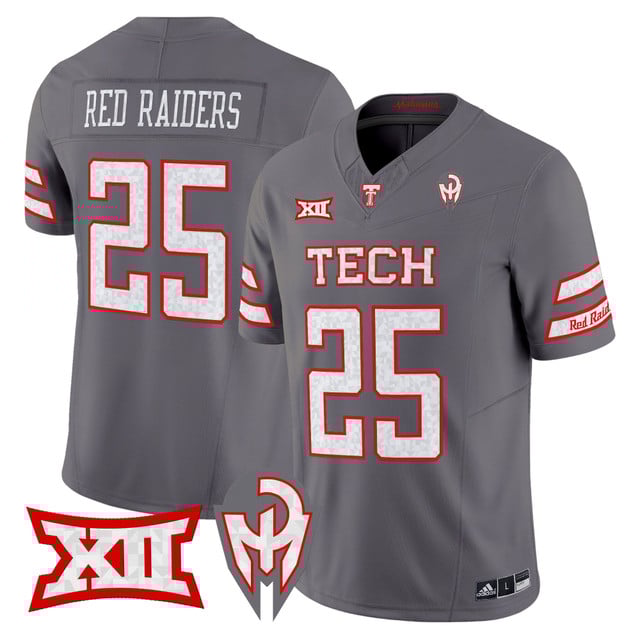 Men's Texas Tech Red Raiders 'Too Cold' Vapor Limited Jersey - Mahomes Collection gray #25 Red Raiders