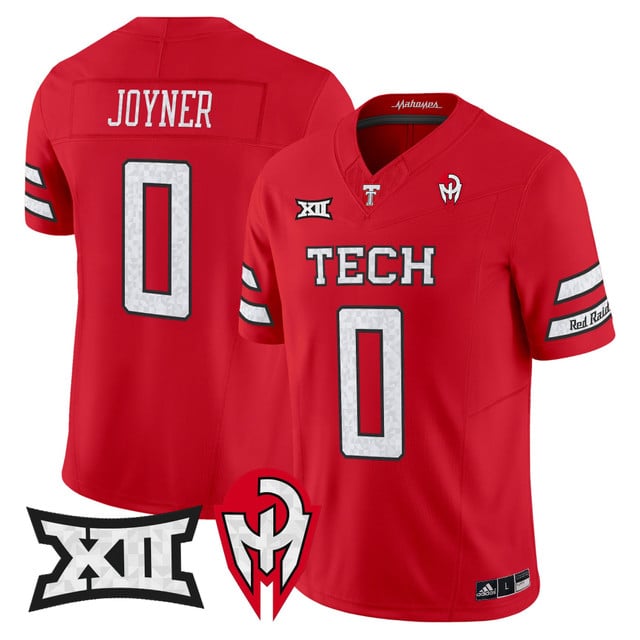 Men's Texas Tech Red Raiders 'Too Cold' Vapor Limited Jersey - Mahomes Collection red #0 Quinten Joyner