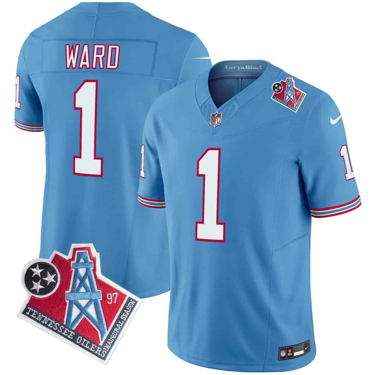 Men's Titans 1997 Throwback Vapor Limited Jersey - All Stitched Cam Ward  1