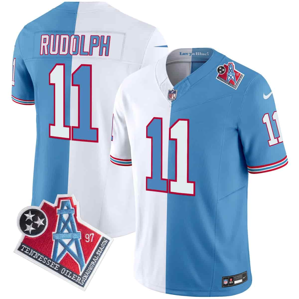 Men's Titans 1997 Throwback Vapor Limited Jersey - All Stitched Mason Rudolph   11