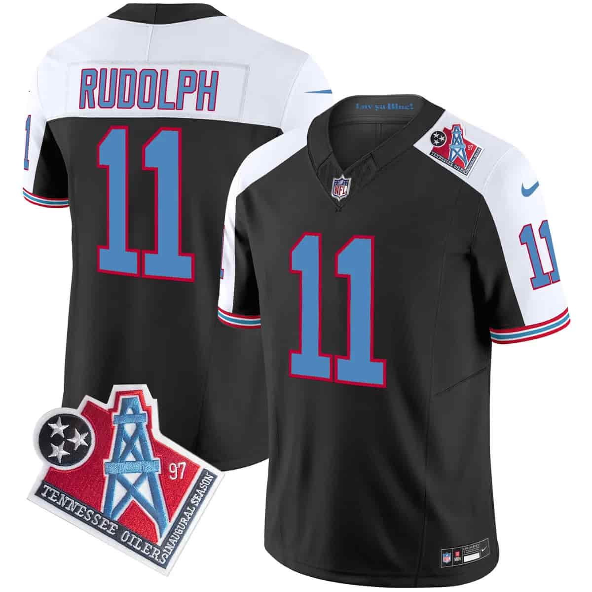Men's Titans 1997 Throwback Vapor Limited Jersey - All Stitched Mason Rudolph #11