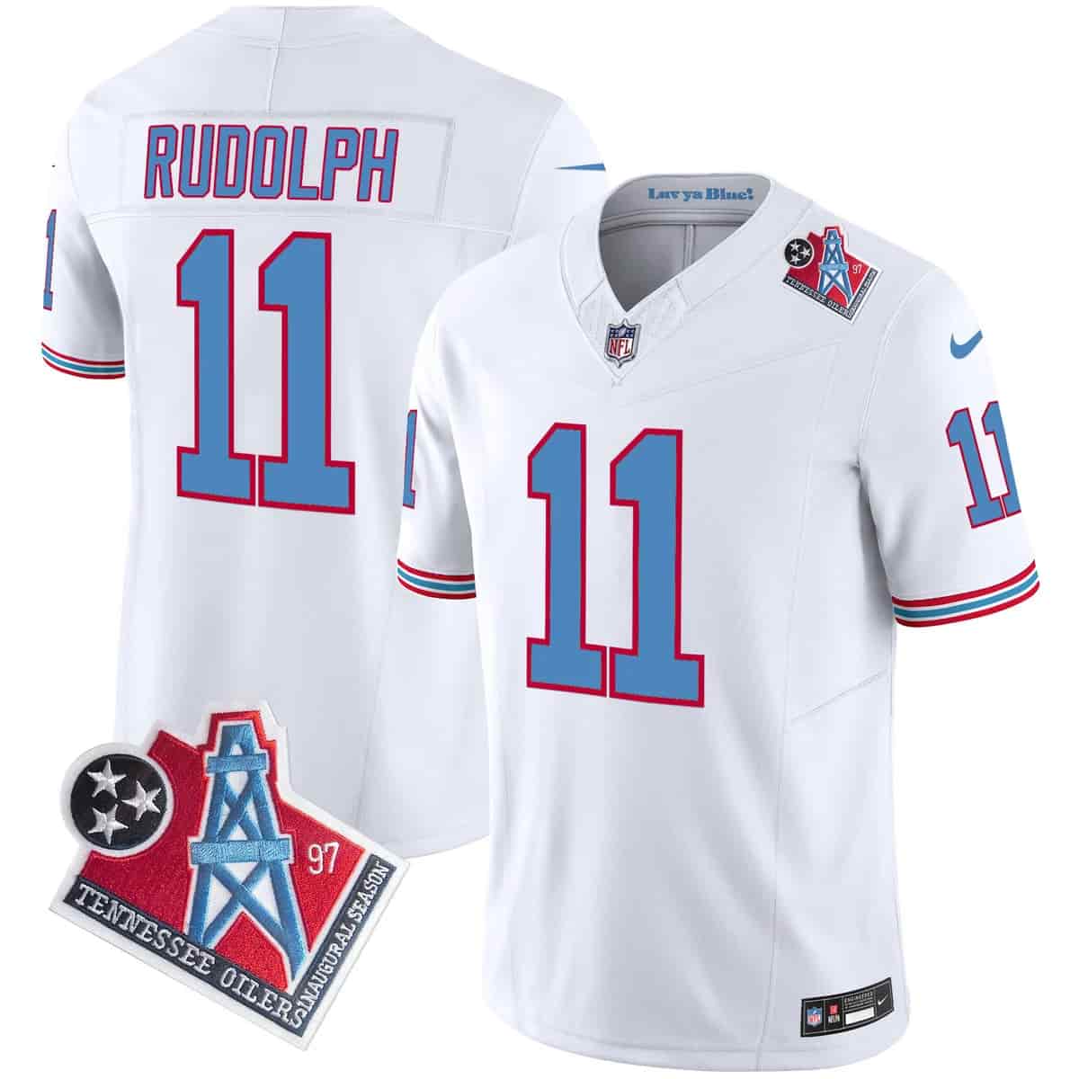 Men's Titans 1997 Throwback Vapor Limited Jersey - All Stitched Mason Rudolph