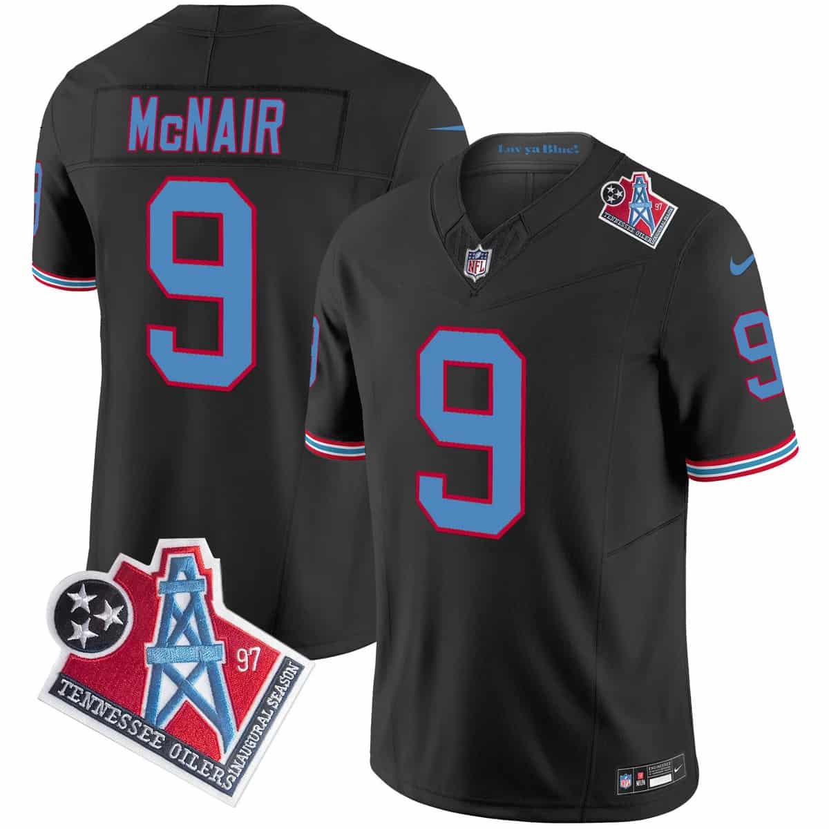 Men's Titans 1997 Throwback Vapor Limited Jersey - All Stitched Steve Mcnair     9