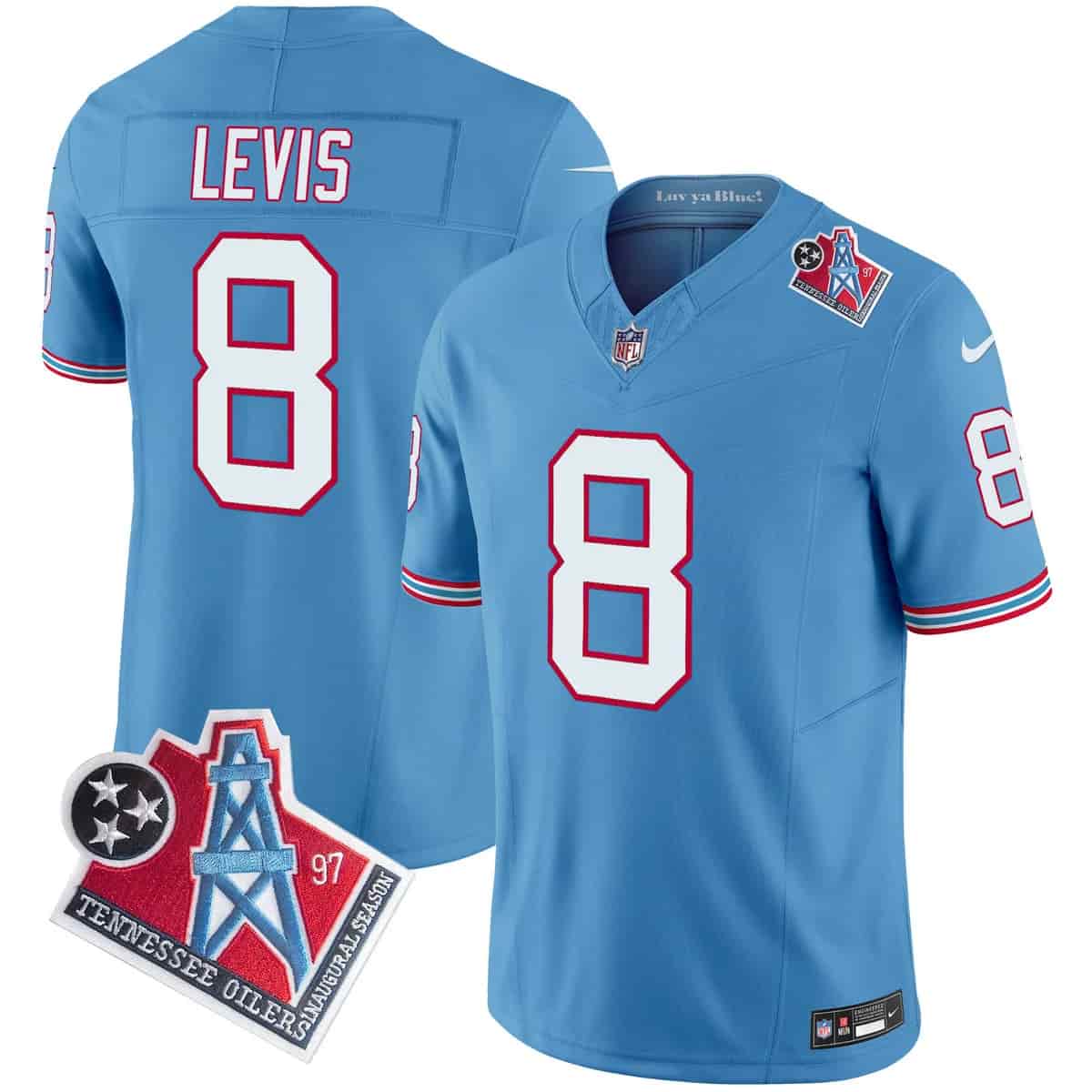 Men's Titans 1997 Throwback Vapor Limited Jersey - All Stitched Will Levis   8