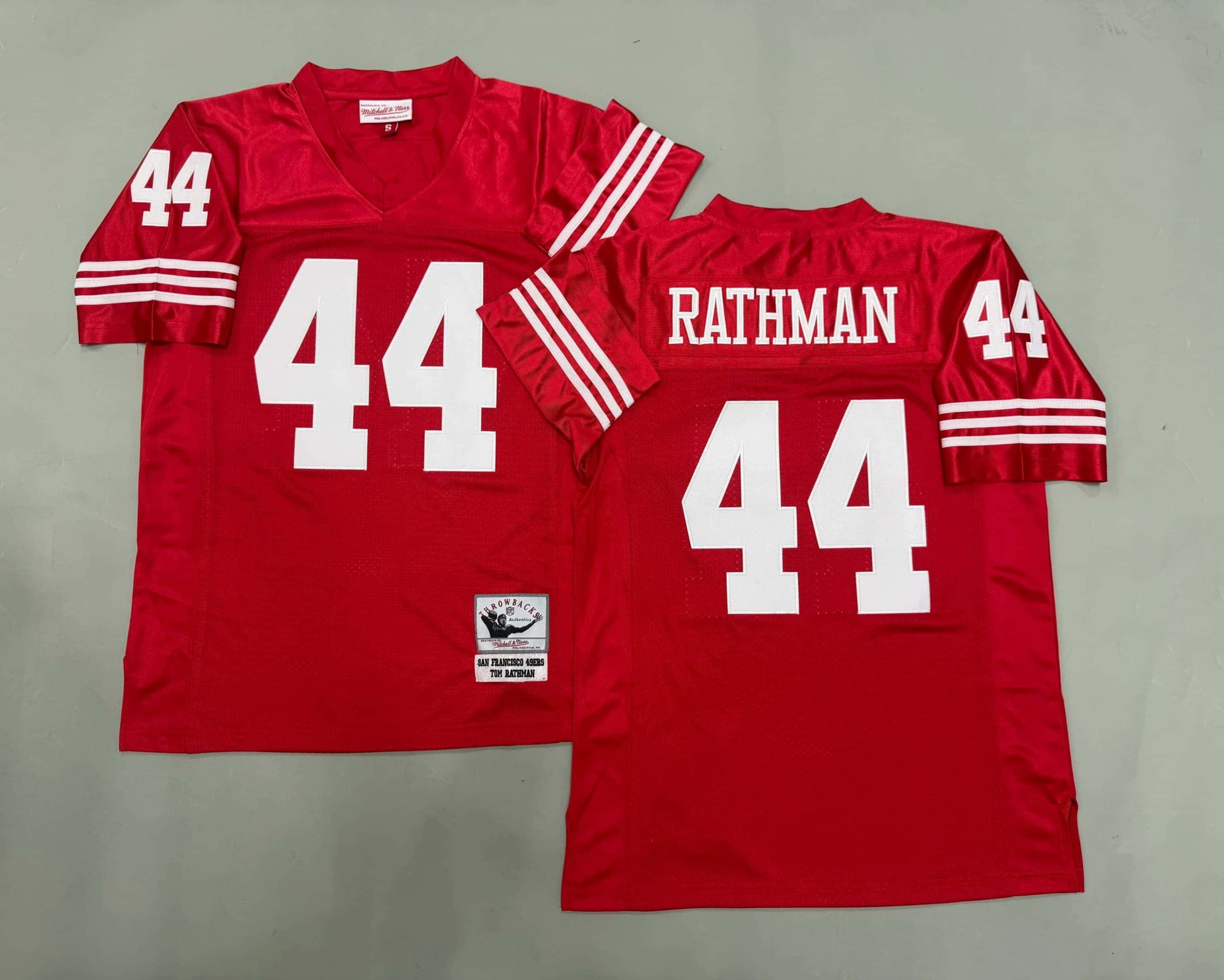 Men's Tom Rathman Scarlet San Francisco  49ers