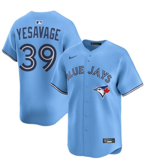 Men's Toronto Blue Jays #39 Trey Yesavage Powder Blue MLB Baseball Player Jersey