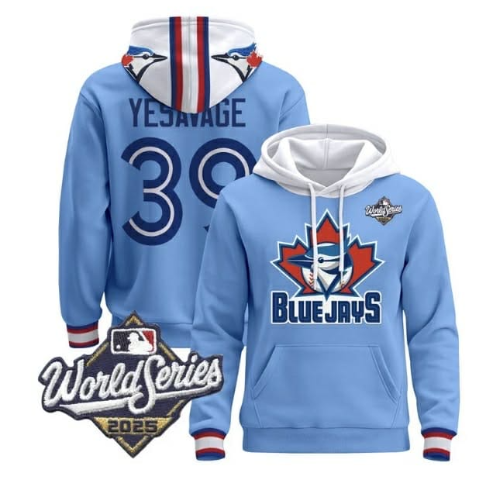Men's Toronto Blue Jays 2025 World Series Premium Pullover Hoodie -All Stitched