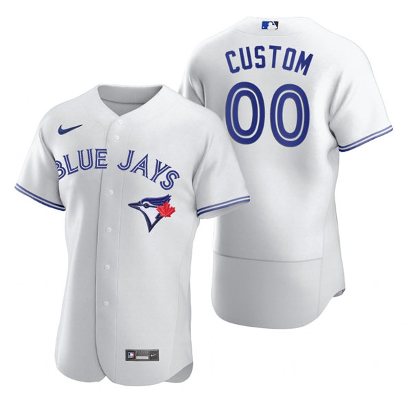 Men's Toronto Blue Jays Custom Nike White Home Flex Base Jersey