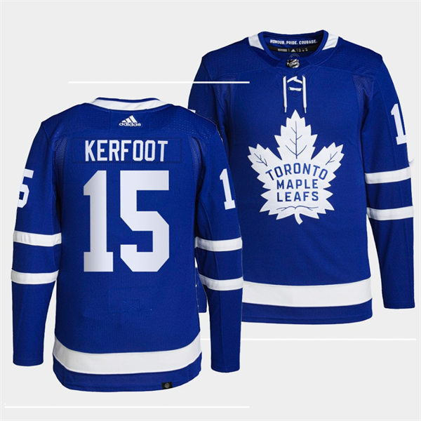 Men's Toronto Maple Leafs #15 Alexander Kerfoot adidas Home Blue Player Jersey Stitched
