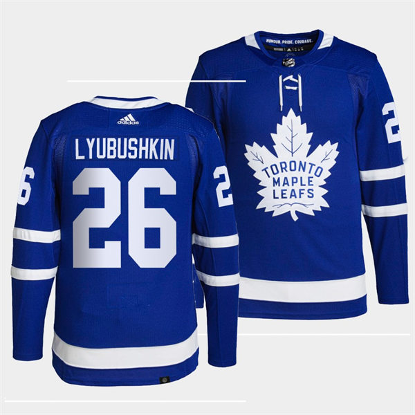 Men's Toronto Maple Leafs #26 Ilya Lyubushkin adidas Home Blue Player Jersey Stitched