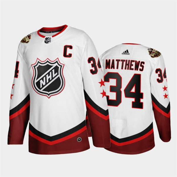 Men's Toronto Maple Leafs #34 Auston Matthews White 2022 NHL All-Star Game Eastern Conference Jersey Stitched