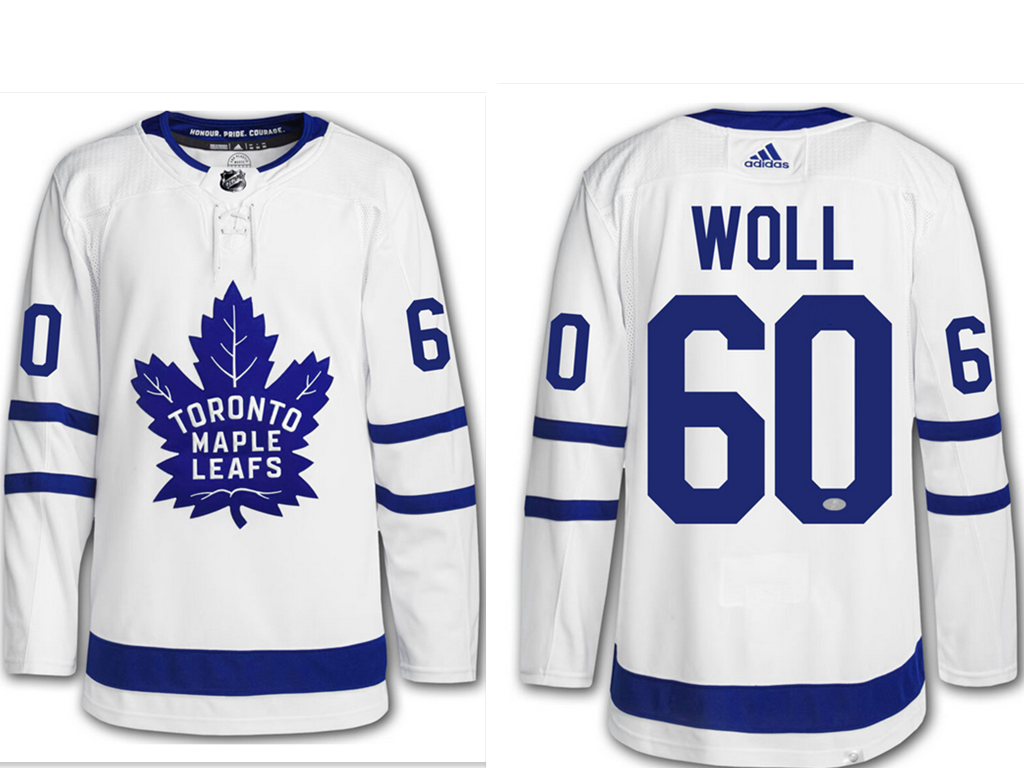 Men's Toronto Maple Leafs #60 Joseph Woll White Adidas Stitched NHL Jersey