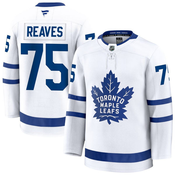 Men's Toronto Maple Leafs #75 Ryan Reaves Fanatics Away White Player Jersey 