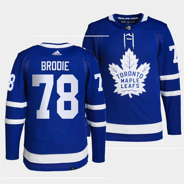Men's Toronto Maple Leafs #78 T.J. Brodie adidas Home Blue Player Jersey Stitched