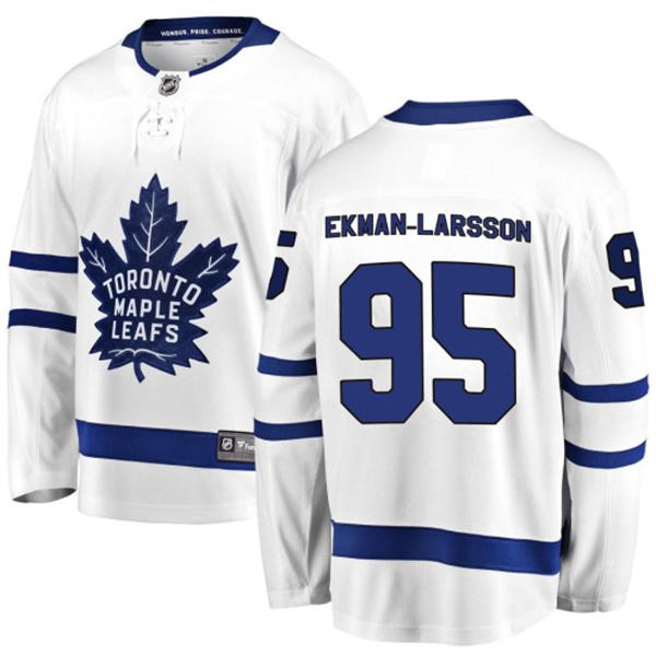 Men's Toronto Maple Leafs #95  Oliver Ekman-Larsson Fanatics Away White Player Jersey 
