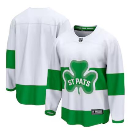 Men's Toronto Maple Leafs Fanatics Branded White St. Patricks Alternate Premier Breakaway Jersey