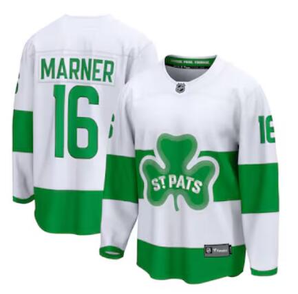 Men's Toronto Maple Leafs Mitch Marner Fanatics Branded White St. Patricks Alternate Premier Breakaway Player Jersey