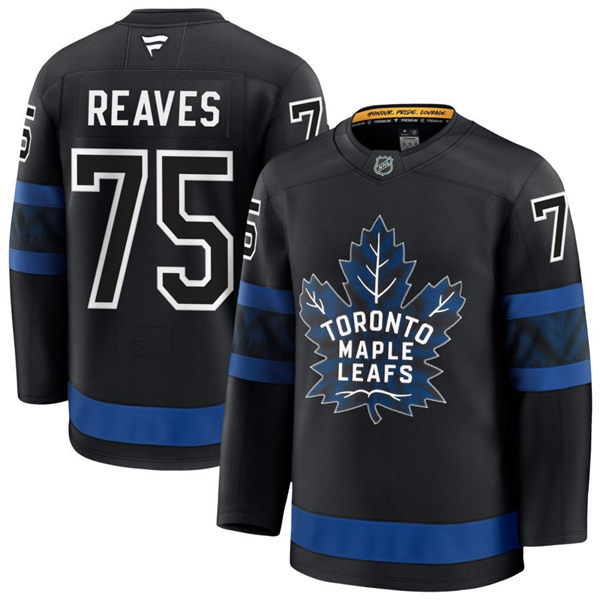 Men's Toronto Maple Leafs x drew house #75 Ryan Reaves Fanatics Black Alternate Reversible Next Gen Jersey 