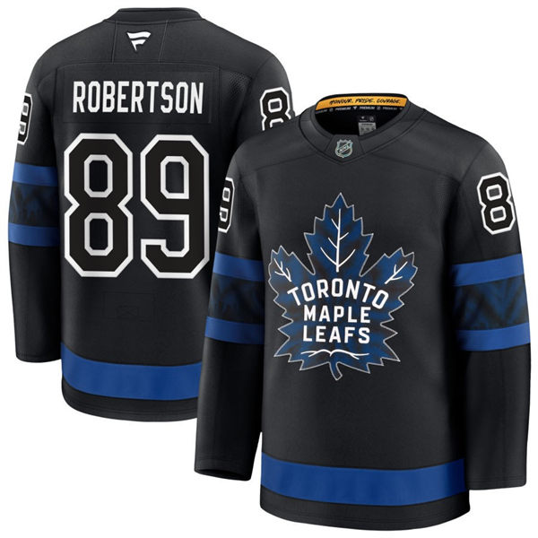 Men's Toronto Maple Leafs x drew house #89 Nicholas Robertson Fanatics Black Alternate Reversible Next Gen Jersey 