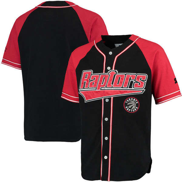 Men's Toronto Raptors Blank Starter Red Red Baseball Jersey