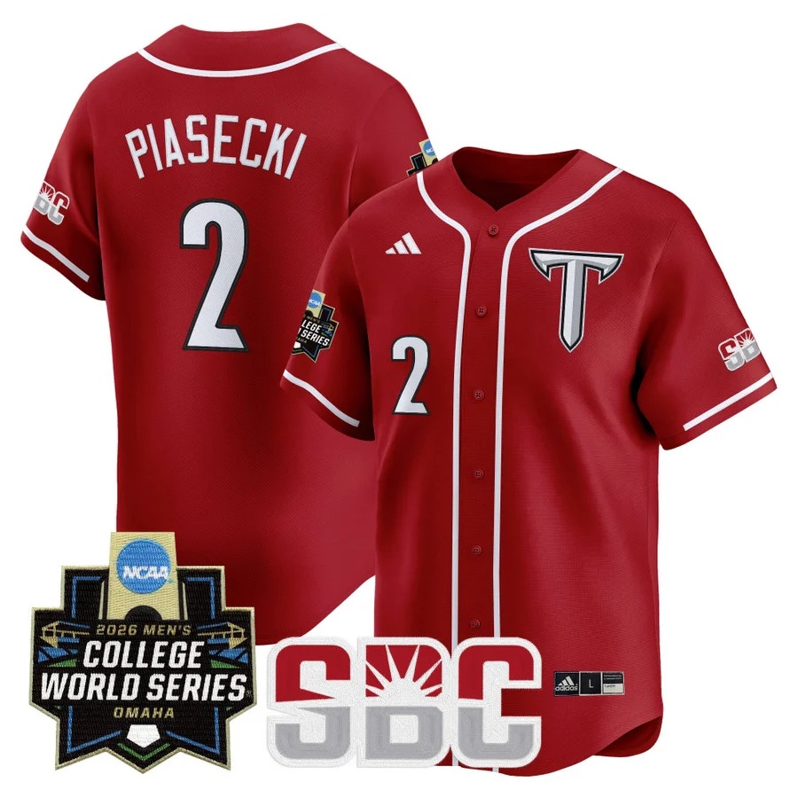 Men's Troy Trojans 2026 World Series Vapor Premier Limited Jersey #2 AARON PIASECKI