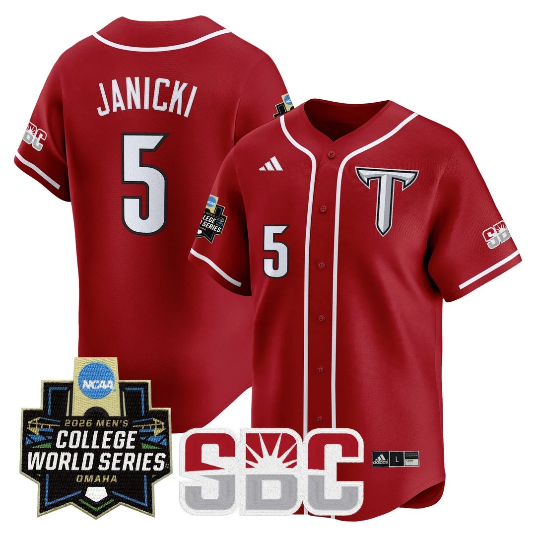 Men's Troy Trojans 2026 World Series Vapor Premier Limited Jersey #5 JIMMY JANICKI
