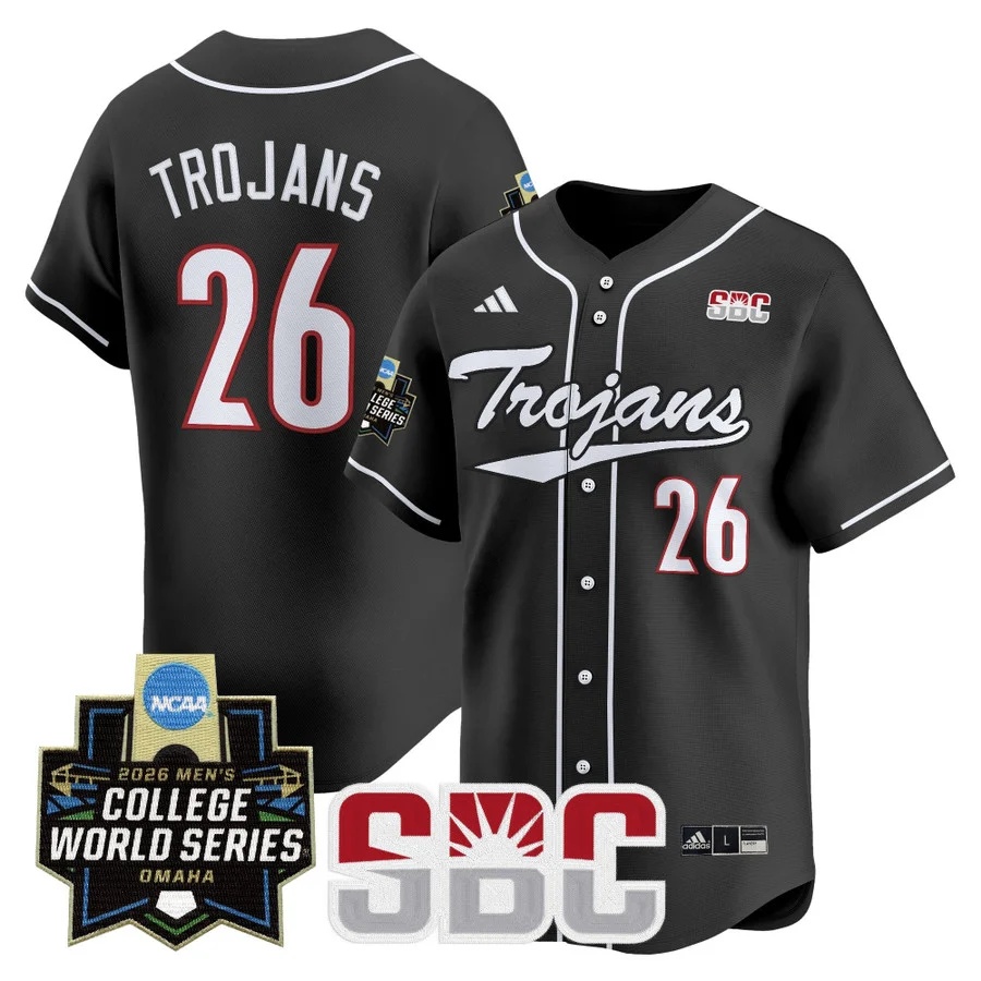 Men's Troy Trojans 2026 World Series Vapor Premier Limited Jersey BLACK #26 TROJANS