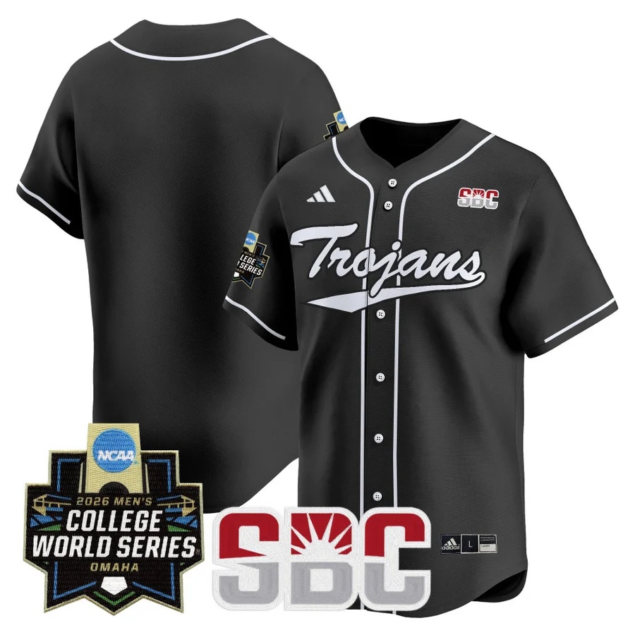 Men's Troy Trojans 2026 World Series Vapor Premier Limited Jersey BLACK BLANK