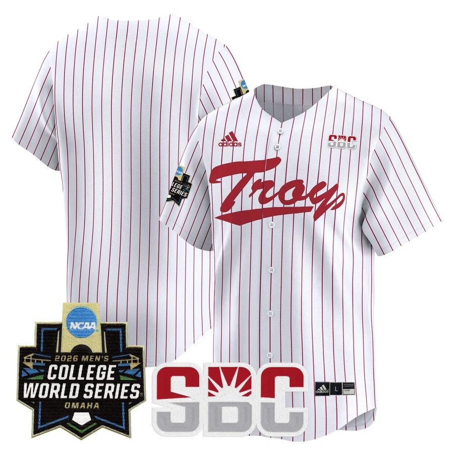 Men's Troy Trojans 2026 World Series Vapor Premier Limited Jersey WHITE BLANK