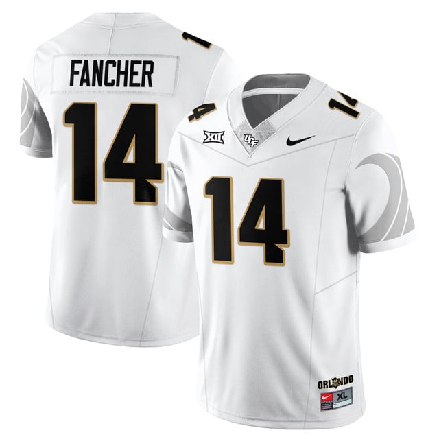 Men's UCF Football 2025 Core Uniforms WHITE#14 CAM FANCHER