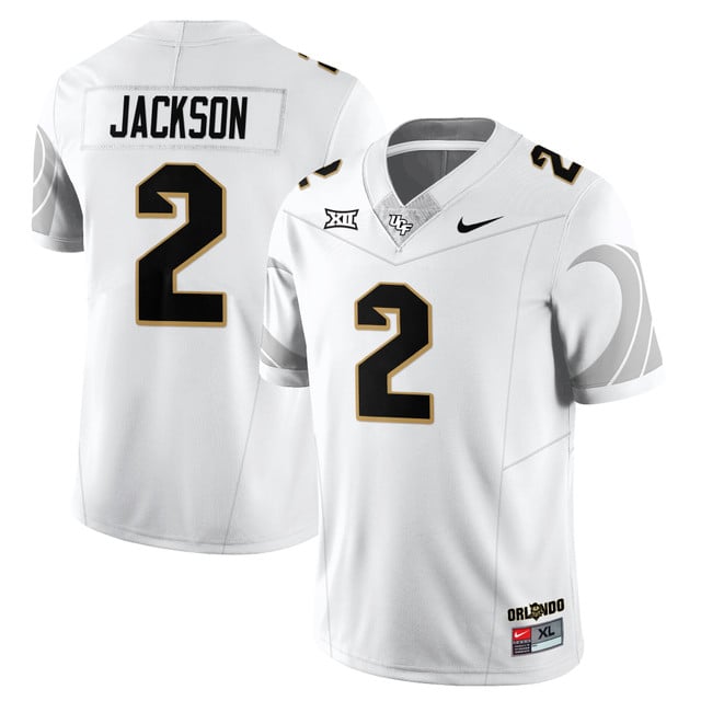 Men's UCF Football 2025 Core Uniforms WHITE#2 TAYVEN JACKSON