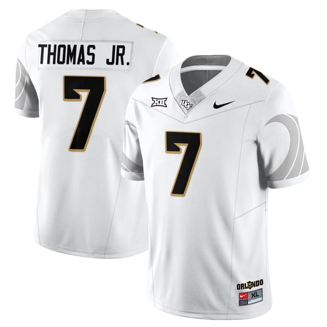 Men's UCF Football 2025 Core Uniforms WHITE#7 DUANE THOMAS JR.