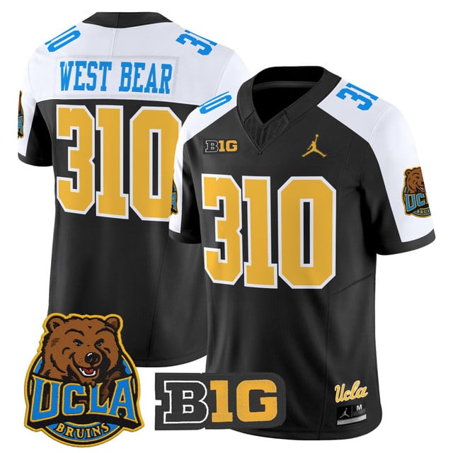Men's UCLA Bruins 2025 Vapor Limited Jersey black #310 West Bear