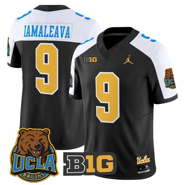 Men's UCLA Bruins 2025 Vapor Limited Jersey black #9 Nico Iamaleava