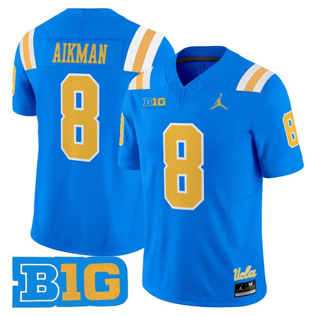 Men's UCLA Bruins 2025 Vapor Limited Jersey blue #8 Troy Aikman