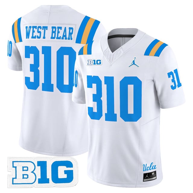 Men's UCLA Bruins 2025 Vapor Limited Jersey white #310 West Bear