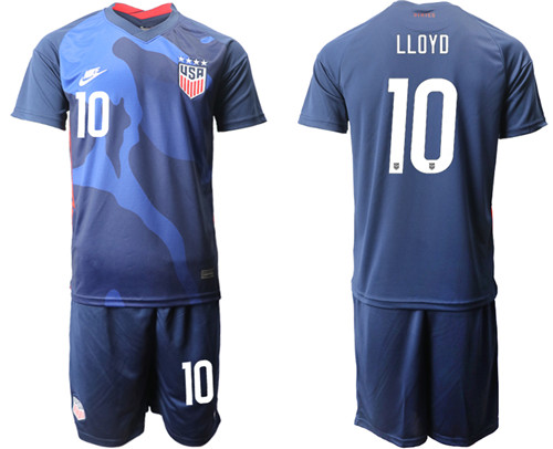Men's USA #10 Lloyd Away Jersey