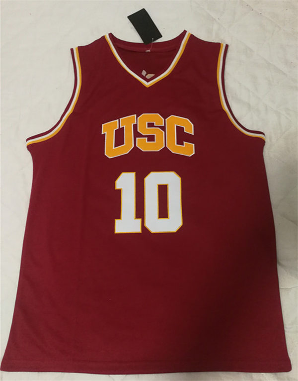 Men's USC Trojans #10 Demar DeRozan Red White Stitched Nike NCAA COLLEGE Throwback Basketball JERSEY 
