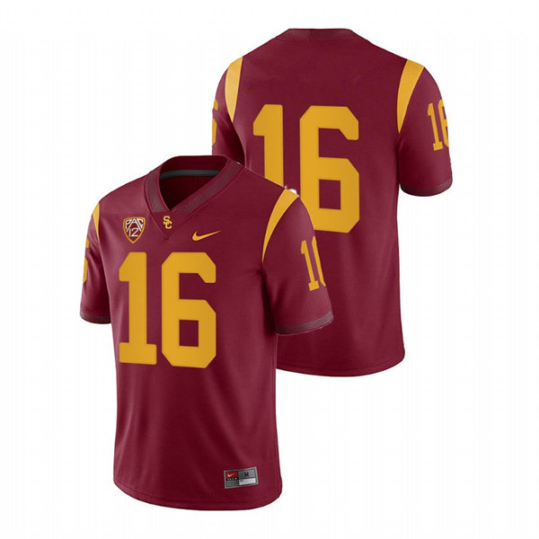 Men's USC Trojans #16 Tahj Washington Nike Cardinal Without Name College Football Game Jersey 