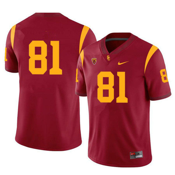 Men's USC Trojans #81 Kyle Ford Nike Cardinal Without Name College Football Game JJersey