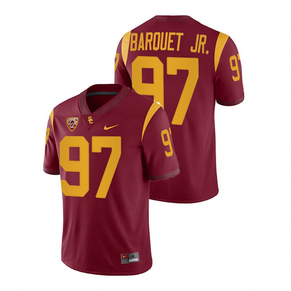 Men's USC Trojans #97 Earl Barquet Jr. Nike Cardinal College Football Vapor Untouchable Limited Jersey 