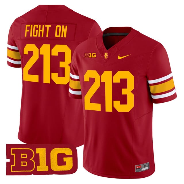 Men's USC Trojans Throwback 2025 Vapor Limited Jersey #213 FIGHT ON