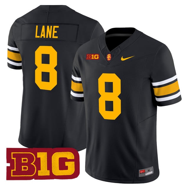 Men's USC Trojans Throwback 2025 Vapor Limited Jersey BLACK #8 JAKOBI LANE